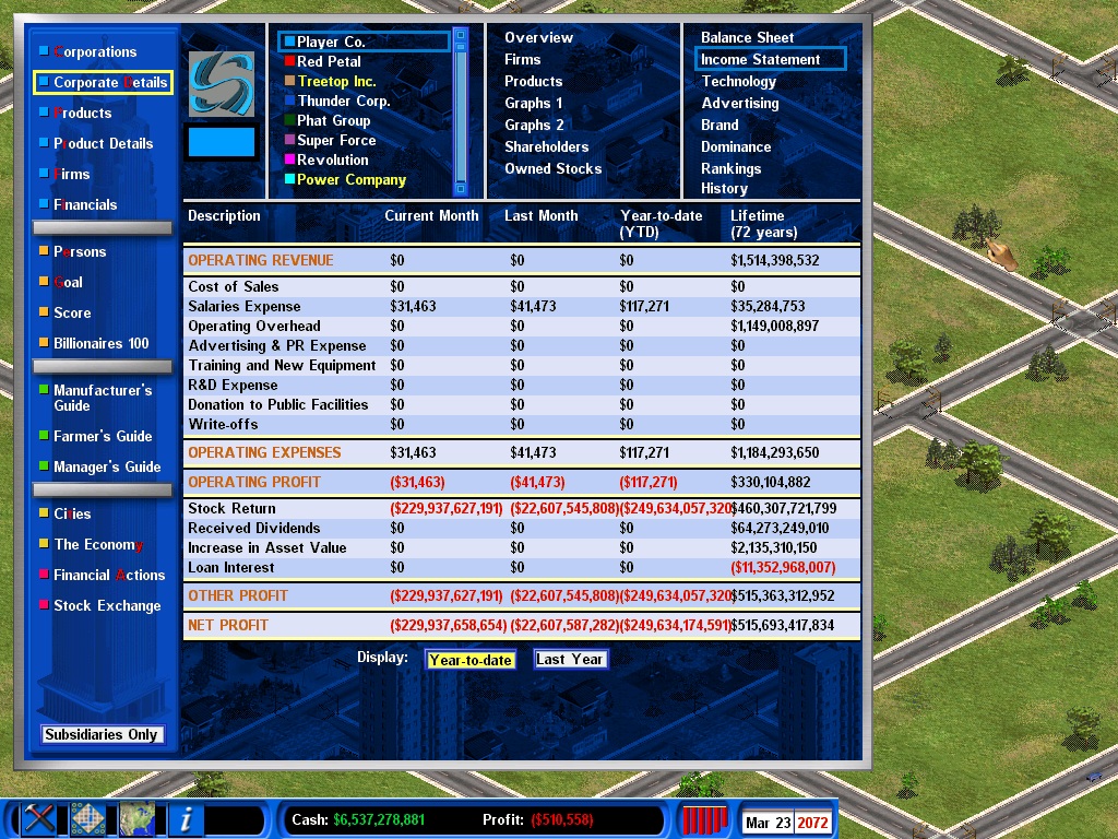 Income statement fit