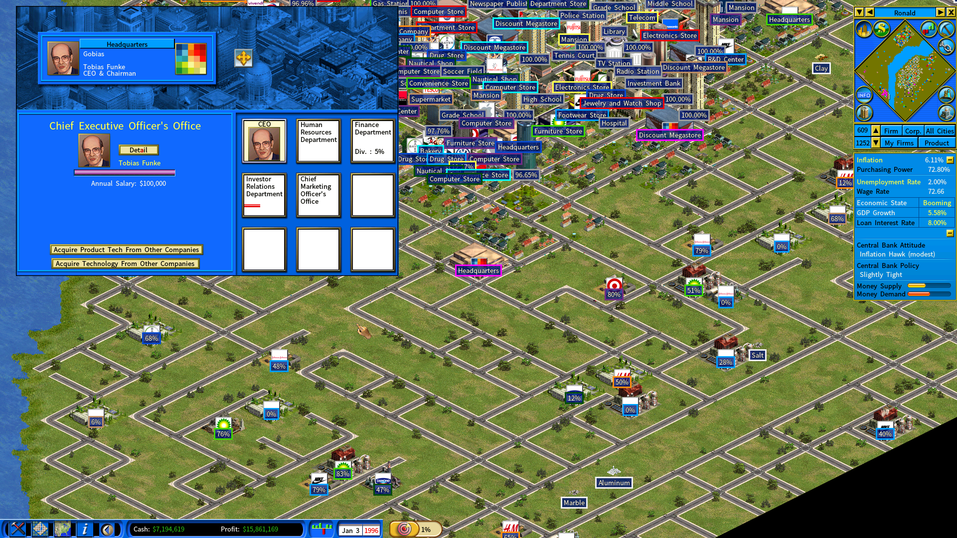 A screen showing the bug